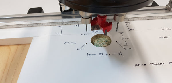 Hinge Drilling Machine - Tripani UT52H- suit Hettich style hinges (Drill pattern 52mm x 5.5mm)